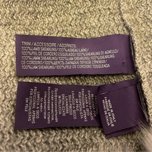 Ralph Lauren Collection Purple Label Shearling Fur Vest Cashmere Silk Sweater L - Picture 11 of 16